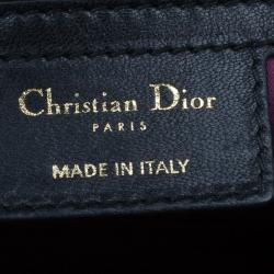 Pre Owned حقيبة كتب ديور ميلي لا فورت جلد كاناج أسود