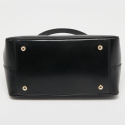 Pre Owned Dior Black Leather Babe Vanity Top Handle Bag