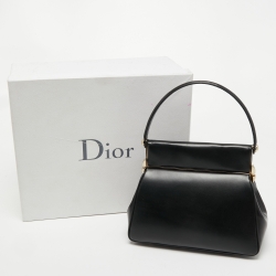Pre Owned Dior Black Leather Babe Vanity Top Handle Bag