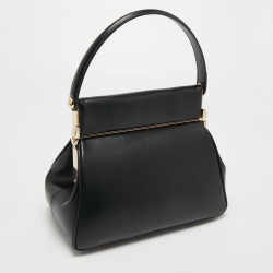 Pre Owned Dior Black Leather Babe Vanity Top Handle Bag
