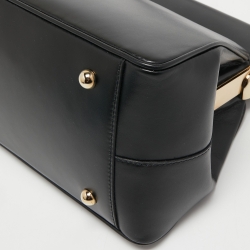 Pre Owned Dior Black Leather Babe Vanity Top Handle Bag