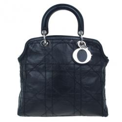 Pre Owned Dior Black Leather Granville Tote
