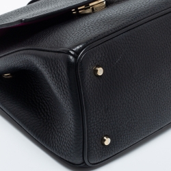Pre Owned Dior Black Leather Mini Be Dior Top Handle Bag