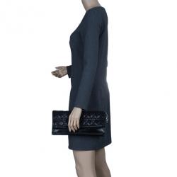مملوكة مسبقًا Dior Black Lambskin Cannage Clutch
