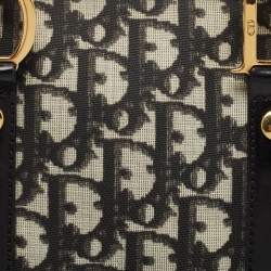 مملوكة مسبقًا Dior Black/White Diorissimo Canvas and Leather Boston Bag