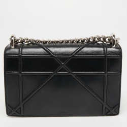 Pre Owned Dior Black Leather Small Diorama Shoulder Bag