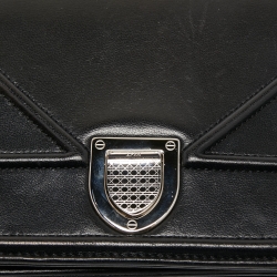 Pre Owned Dior Black Leather Small Diorama Shoulder Bag