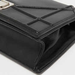 Pre Owned Dior Black Leather Small Diorama Shoulder Bag