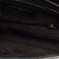 Dior Black Leather Medium Saddle Bag