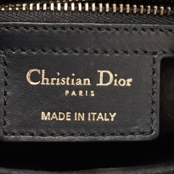 Dior Black Leather Medium Saddle Bag