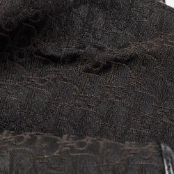 Pre Owned Dior Black Oblique Canvas and Leather Street Chic Pocket Bag