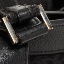 Pre Owned Dior Black Oblique Canvas and Leather Street Chic Pocket Bag