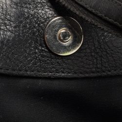 Pre Owned Dior Black Oblique Canvas and Leather Street Chic Pocket Bag