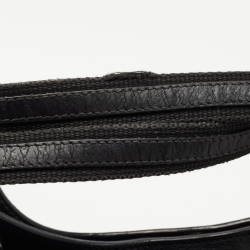 Pre Owned Dior Black Oblique Canvas and Leather Street Chic Pocket Bag