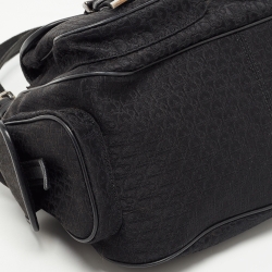 Pre Owned Dior Black Oblique Canvas and Leather Street Chic Pocket Bag