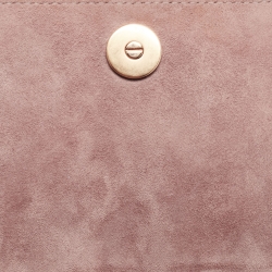Dior Pink Leather Studded Diorama Wallet on Chain