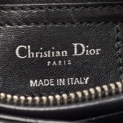 Pre Owned Dior Black Cannage Leather Medium Lady Dior Tote