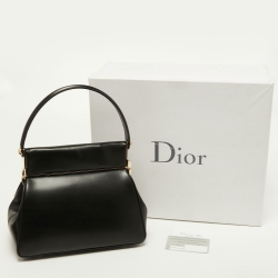 Pre Owned Dior Black Leather Babe Vanity Top Handle Bag