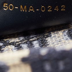 Pre Owned Dior Navy Blue Oblique Canvas Medium  Book Tote 