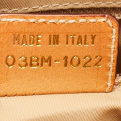 Pre Owned Dior Tan/Beige Oblique Canvas and Leather Street Chic Trotter Satchel