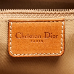 Pre Owned Dior Tan/Beige Oblique Canvas and Leather Street Chic Trotter Satchel