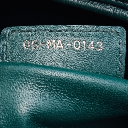 Pre Owned Dior Green Cannage Leather Large Lady Dior Tote