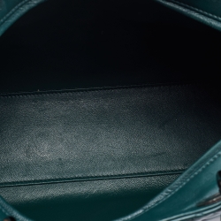 Pre Owned Dior Green Cannage Leather Large Lady Dior Tote
