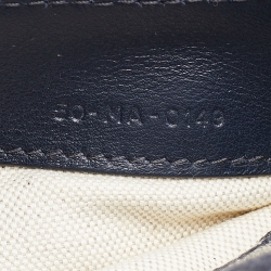 Pre Owned Dior Blue Oblique Canvas and Leather Saddle Belt Bag
