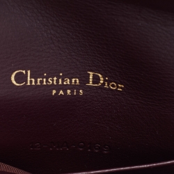 Pre Owned Dior Burgundy Oblique Canvas and Leather Saddle Belt Bag