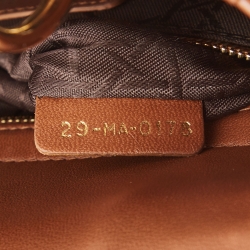 Dior Brown Cannage Leather Small My ABCDior Lady Dior Tote