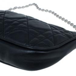 مملوكة مسبقًا Dior Black Lambskin Cannage Pochette