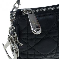 مملوكة مسبقًا Dior Black Lambskin Cannage Pochette