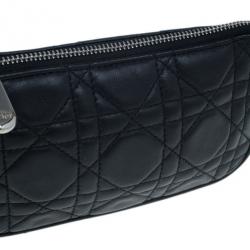 مملوكة مسبقًا Dior Black Lambskin Cannage Pochette