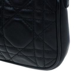مملوكة مسبقًا Dior Black Lambskin Cannage Pochette
