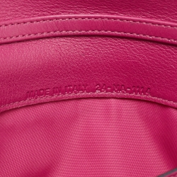 Pre Owned Dior Black/Pink Leather Diorissimo Rencontre Chain Wallet