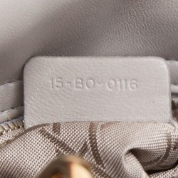 Pre Owned Dior Grey Cannage Leather Mini Lady Dior Tote