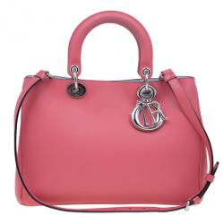 مملوكة مسبقًا Dior Rose Calfskin Medium Diorissimo Tote