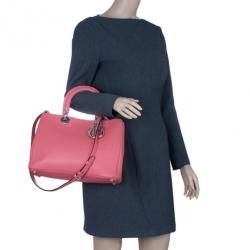 مملوكة مسبقًا Dior Rose Calfskin Medium Diorissimo Tote