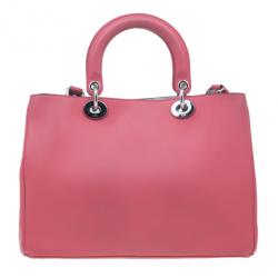 مملوكة مسبقًا Dior Rose Calfskin Medium Diorissimo Tote