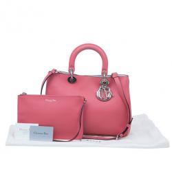 مملوكة مسبقًا Dior Rose Calfskin Medium Diorissimo Tote