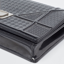 Pre Owned محفظة بسلسلة ديور ديوراما جلد لامع مايكرو كاناج برونزي ميتالك 