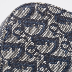 Pre Owned Dior Navy Blue Oblique Canvas and Leather Malice Hobo