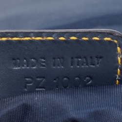 Pre Owned Dior Navy Blue Oblique Canvas and Leather Malice Hobo