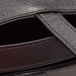 مملوكة مسبقًا Dior Black Grained Leather Saddle Bag