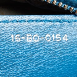Pre Owned Dior Blue Cannage Leather Medium Lady Dior Tote