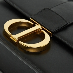 Pre Owned Dior Black Leather 30 Montaigne Shoulder Bag