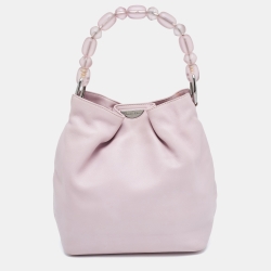 Pre Owned Dior Pink Leather Malice Pearl Hobo