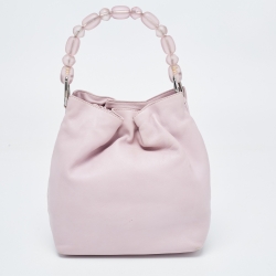 Pre Owned Dior Pink Leather Malice Pearl Hobo