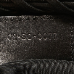 Pre Owned Dior Black Oblique Nylon and Leather Heart Charm Ethnic Satchel