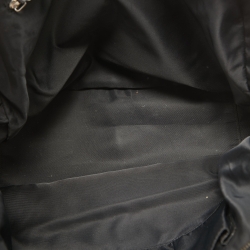 Pre Owned Dior Black Oblique Nylon and Leather Heart Charm Ethnic Satchel